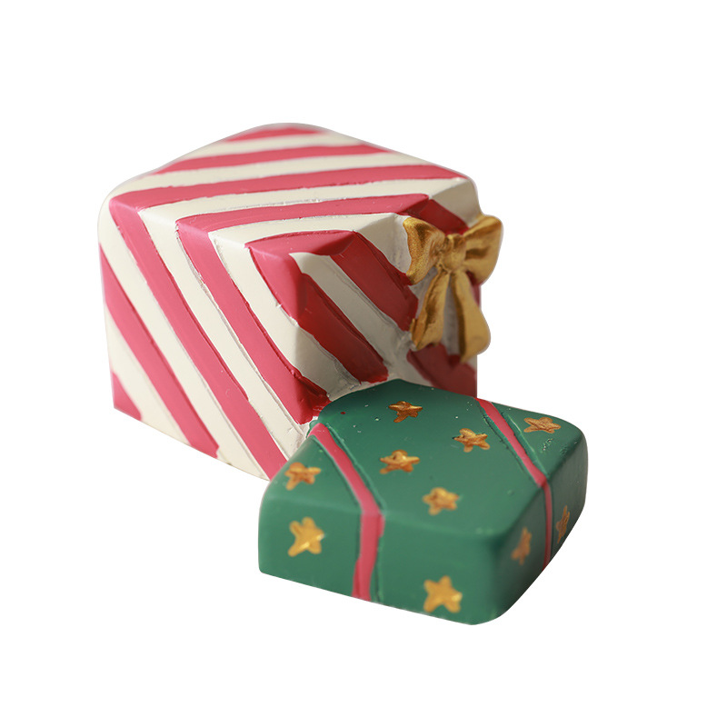 Madera creativa de Navidad accesorios de micro paisaje artesanía decoración del hogar encantadora una variedad de árbol de Navidad decoración resina