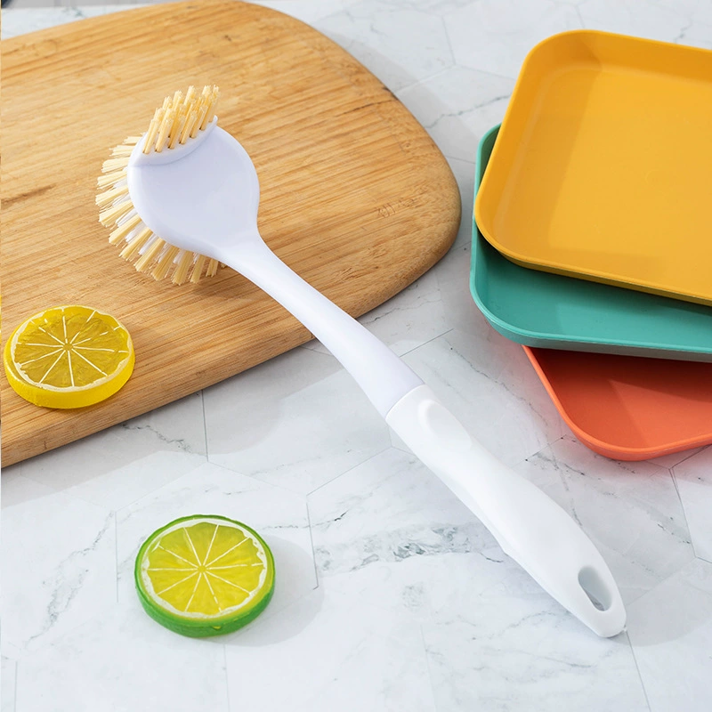 28cm Multifunctional Kitchen Pot Scrub Brush for Dish Cleaning, Soft Bristles, 5 Color Options