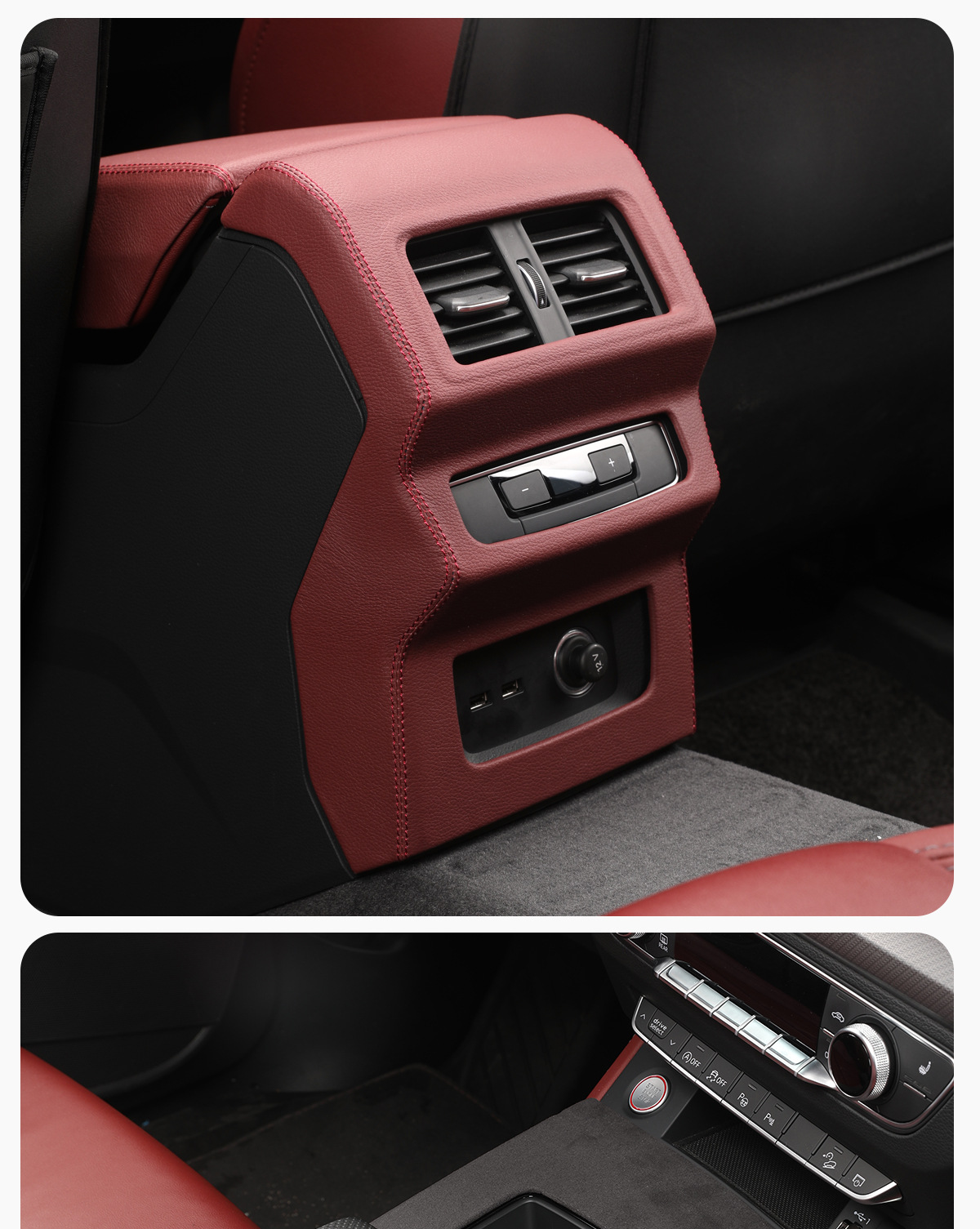 Suitable for 15-25 Models of Audi Q5L Center Control Panel, Gear Lever, Air Vent, Interior Modification and Upgrade Supplies, Center Console