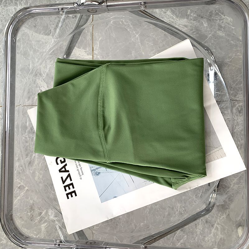 Lulu pantalones nude de color crema cintura alta Levantamiento de cadera sin vergüenza línea pantalones de yoga pantalones cortos de secado rápido