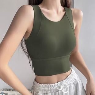 Vest sports underwear women's shockproof anti-sagging high-grade yoga clothes outer wear running fitness Bra Bra