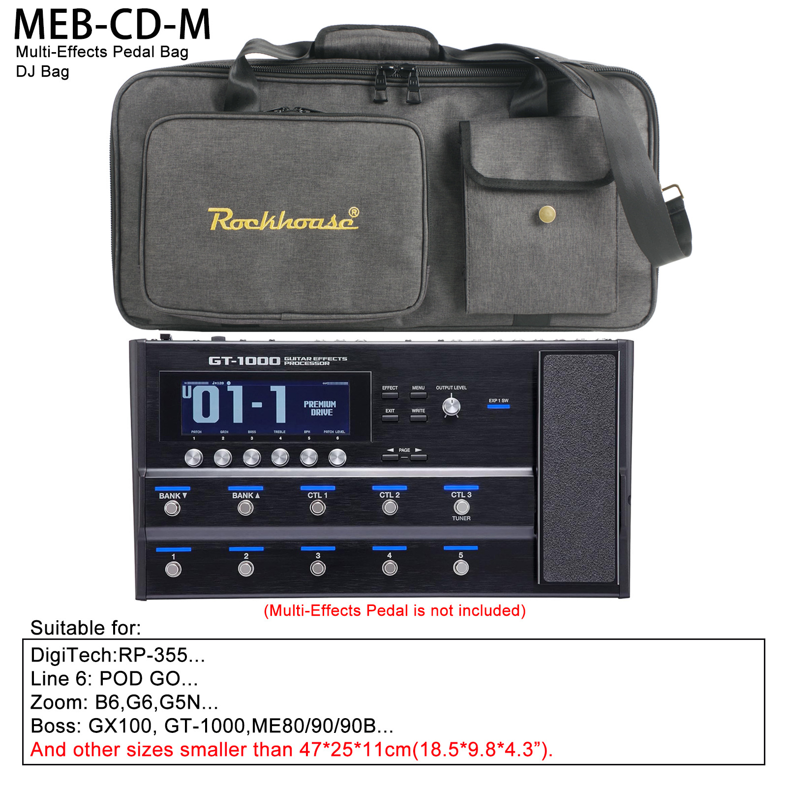 Bolsos de efectos portátiles, bolsas de hombro, bolsas de mano, controladores de DJ, mochila de alta calidad, grosor