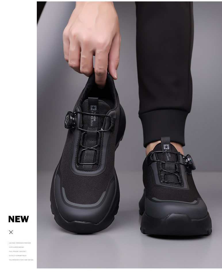 Giày thể thao nam đế dày tăng chiều cao, thoáng khí, chạy bộ leo núi ngoài trời, gót 3–5 cm — H6579 màu đen, h6579 màu xanh lá cây chi tiết 17