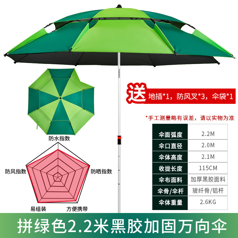 戴威营钓鱼伞大钓伞三折叠雨伞万向防晒防暴雨遮阳新款户外垂钓伞|undefined