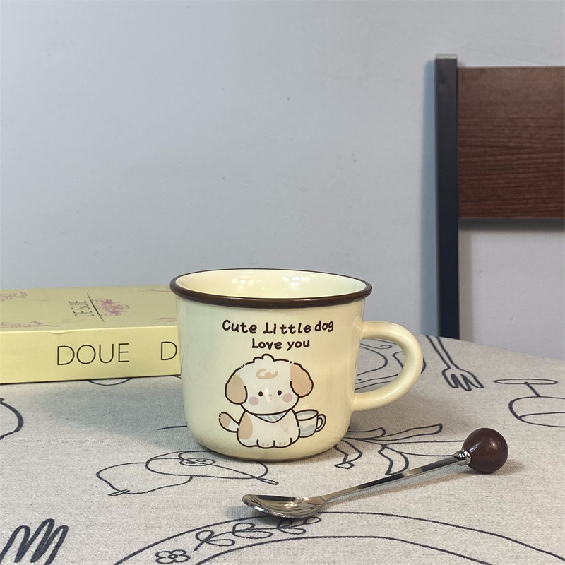 Regalos de cumpleaños para cachorros tazas de desayuno de alto valor facial tazas de marca encantadoras tazas de agua creativas tazas de cerámica caja de regalo regalo