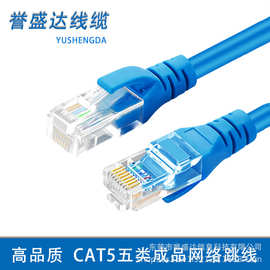 电脑跳线超5类成品五类网线非屏蔽网络线CAT5E宽带线 路由器线