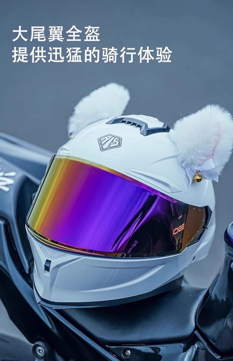 Motorcycle Helmet Full Face Bluetooth 3C Certified High Value Cat Ear