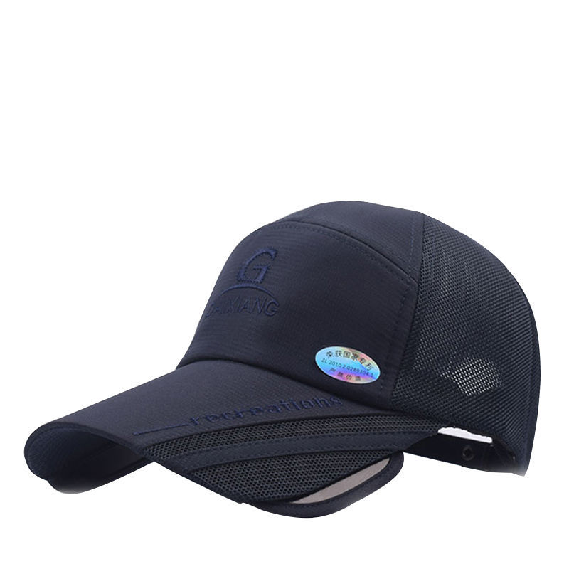 Sombrero de sol retráctil transpirable de verano, sombrero de pelo para hombres y mujeres, diseño de doble propósito, sombrero solar coreano, delgado secado rápido