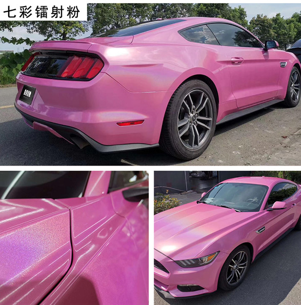 Source Factory Pvc Colorful Laser Black and White Brocade Gray Color Changing Film Pearlescent Color Changing Brocade Car Modification Film Batch