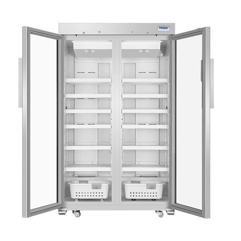 Haier/Haier HYC-1030GT медицинский холодильник 1030л большой емкости с двойной стеклянной дверью 2-8 ℃ Контроль температуры