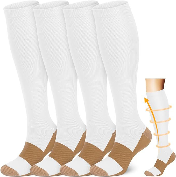 Calcetines de compresión transfronterizos Calcetines de pantorrilla Calcetines elásticos Deportes Ciclismo Correr Calcetines de yoga Calcetines de compresión de tubo largo para hombre Spot para mujer