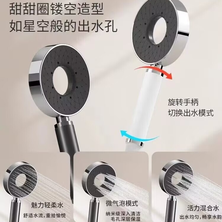 クロスボーダーの銃の灰色の白いシャワーの花こぼれのスーツの増圧の置物の棚のデジタル表示の花こぼれの家庭用トイレのシャワー|undefined