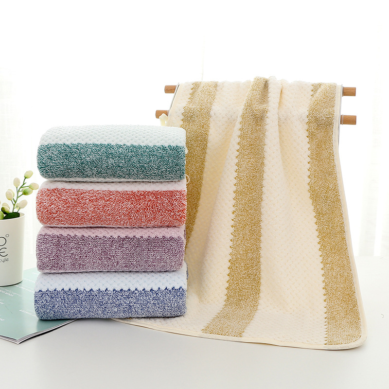 ins Thickened Baby Star Pineapple Coral Fleece Towel Bath Towel Two-Piece Set Household Soft and Easy Absorbent Gift Towel