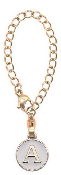 Fine chain single white letters