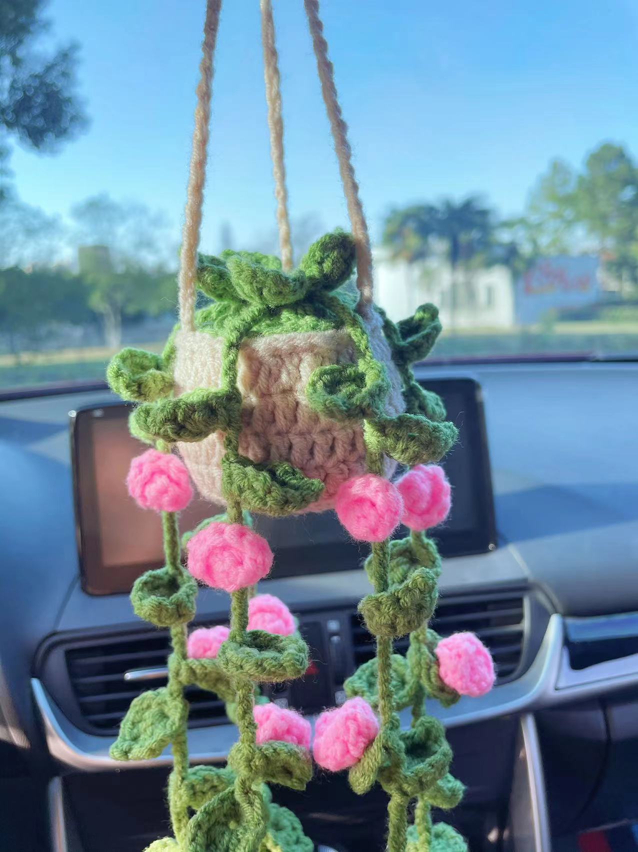 Car Plant Hanging Ornament Car Interior Rearview Mirror Pendant