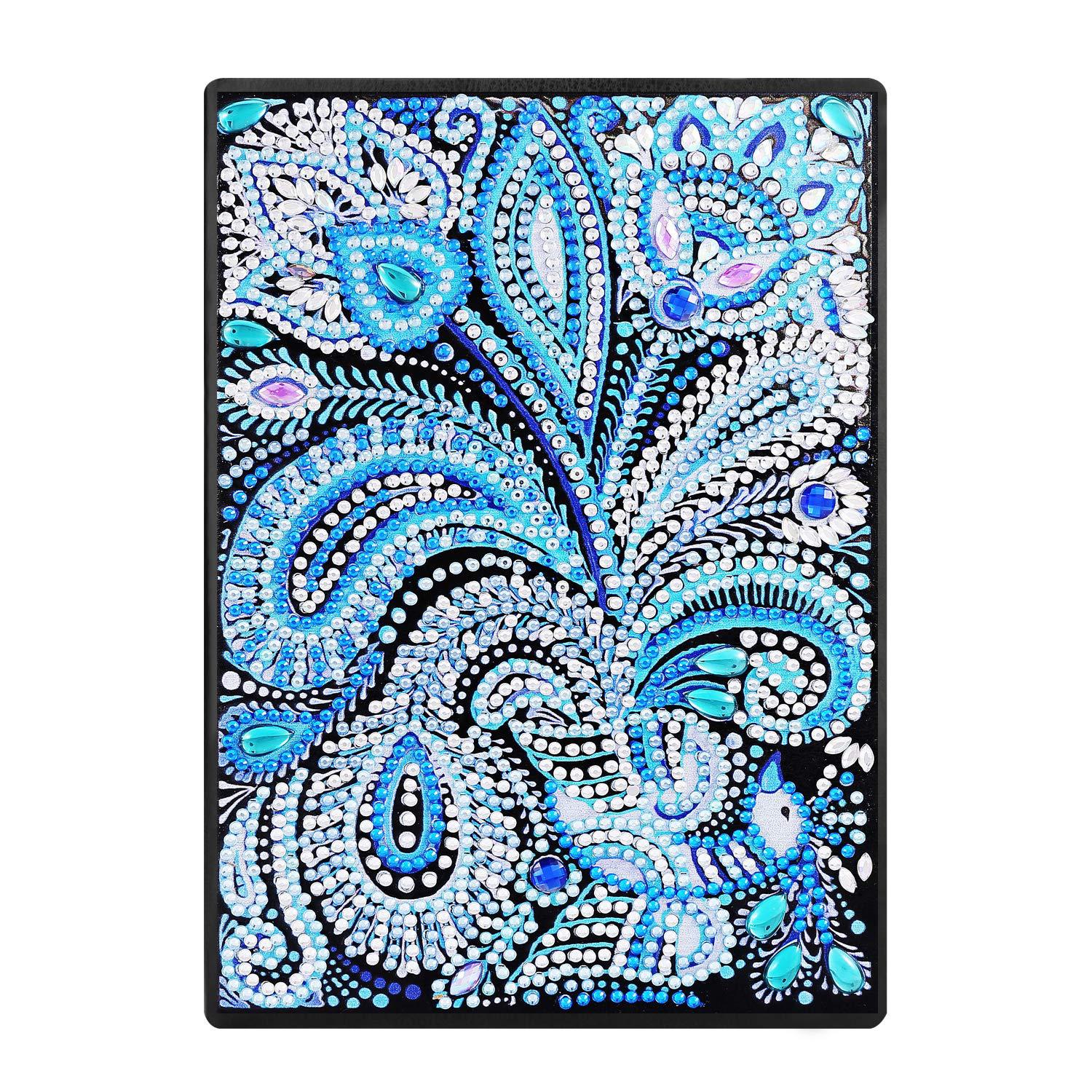 Cuaderno de dibujo de diamantes transfronterizos 5d punto diámetro pintura pegatinas de sexo opuesto mariposa DIY manual cuaderno de notas de cristal