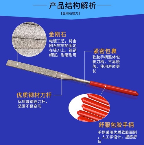 High-quality plastic handle whole file alloy file woodworking ten-piece set assorted wood files 5*180 set factory direct sale