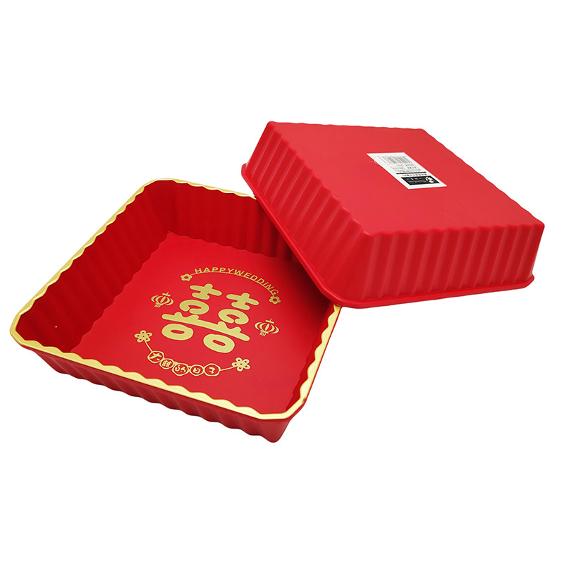 L5147 8948 Sifang festivo platos de fruta de estilo chino platos de fruta de Año Nuevo de lujo ligero sala de estar doméstica de alta calidad 3 yuanes tienda image 4