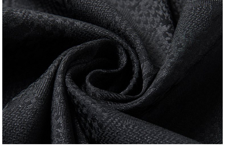 Áo sơ mi nam dài tay lụa tơ tằm cao cấp họa tiết jacquard không cần ủi — CS13 trắng chi tiết 23