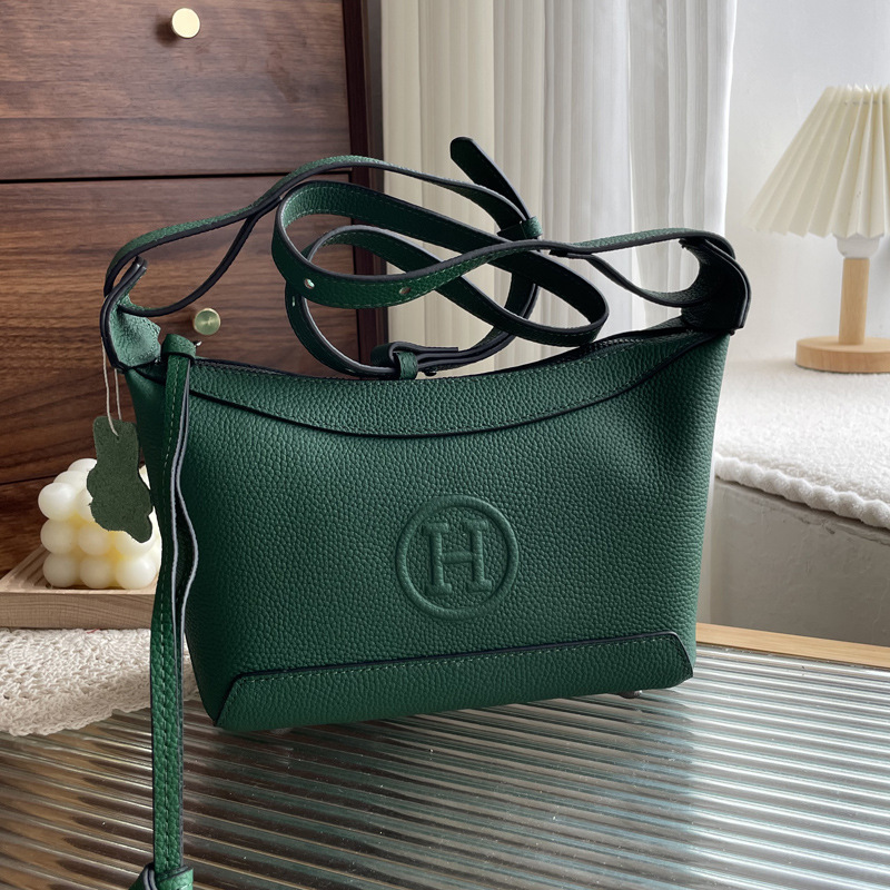 Genuine Leather Underarm Bag For Women 2026 New Arrival Niche Designer Trendy Versatile Crossbody Bag French Style Commuter Shoulder Bag - Thumbnail 3