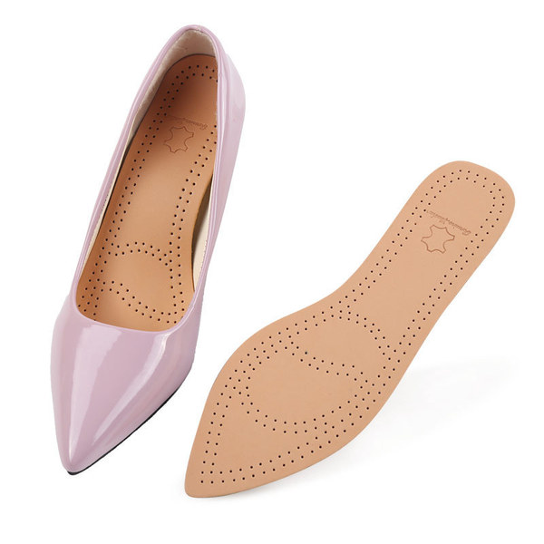 Leather shoes pointed-toe