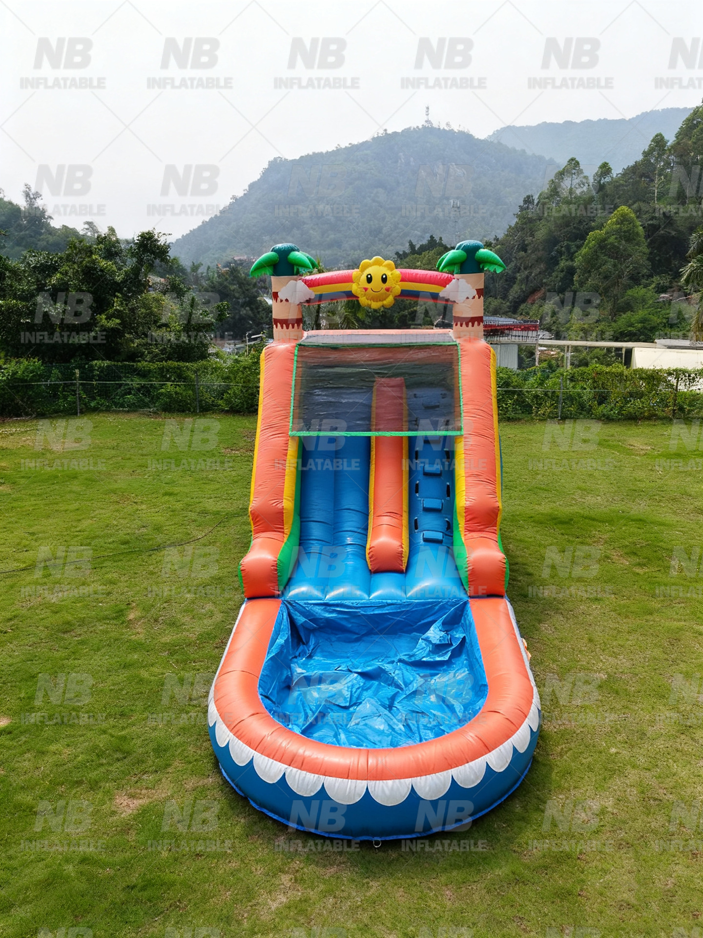 Castillo inflable al aire libre tobogan de agua castillo infantil con piscina tobogan de cama de salto pequeño parque de atracciones de castillo travieso
