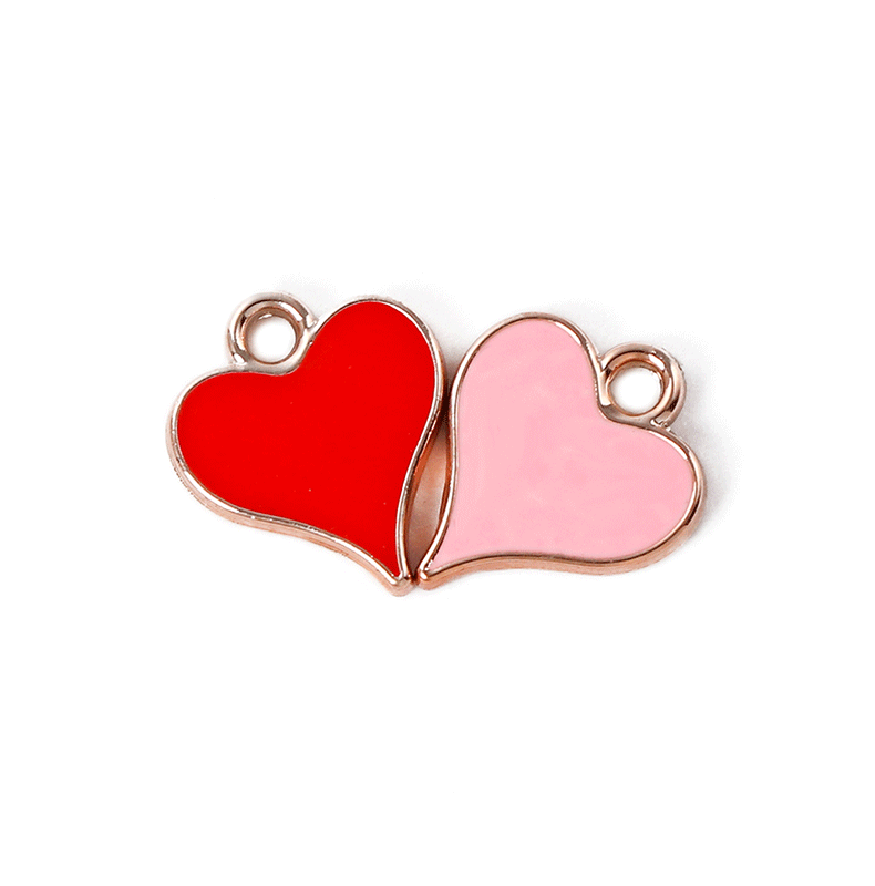 Heart Shape Pattern 1 Piece 12 * 14mm Hole 2~2.9mm Plastic Heart Shape DIY Jewelry Accessories Pendant