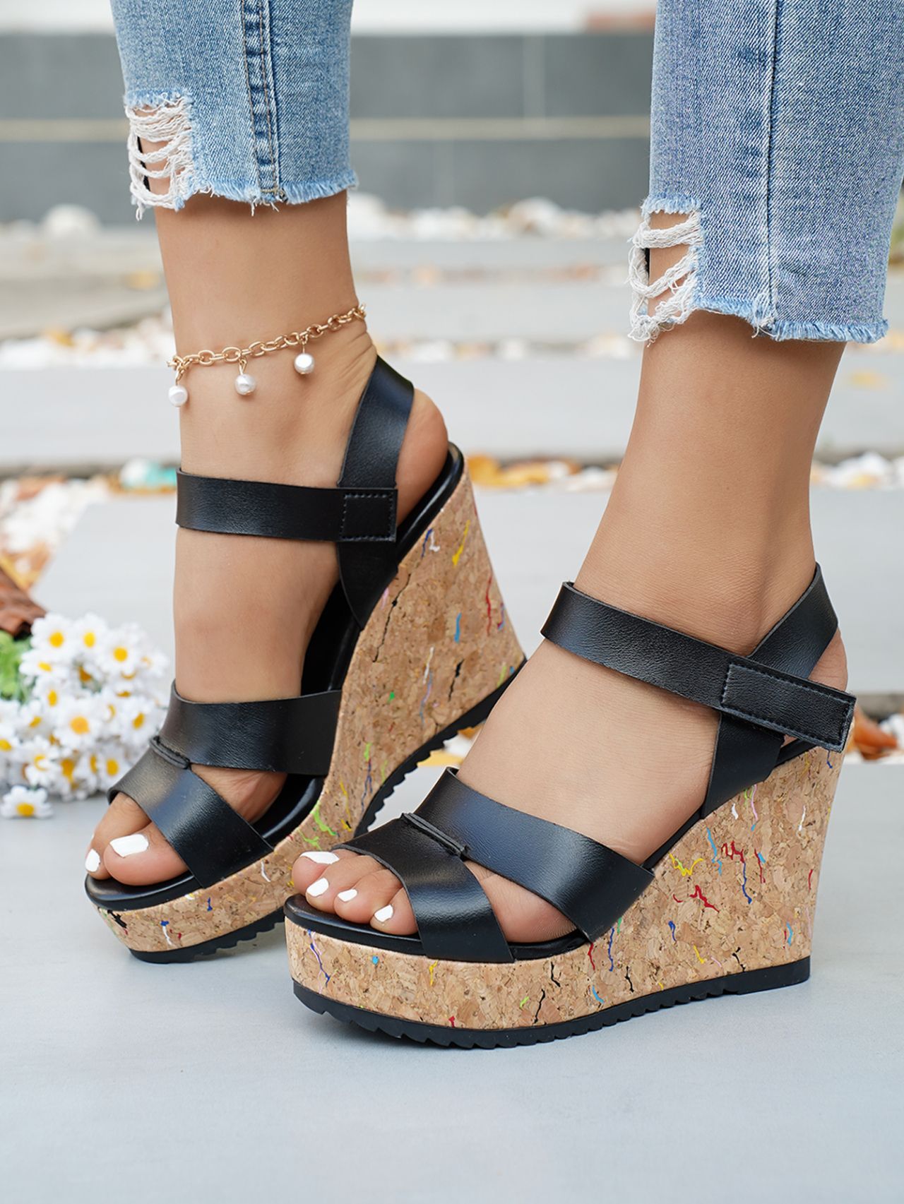 Plus Size Wedge Sandals For Women Summer Roman Style Platform_voghion.com