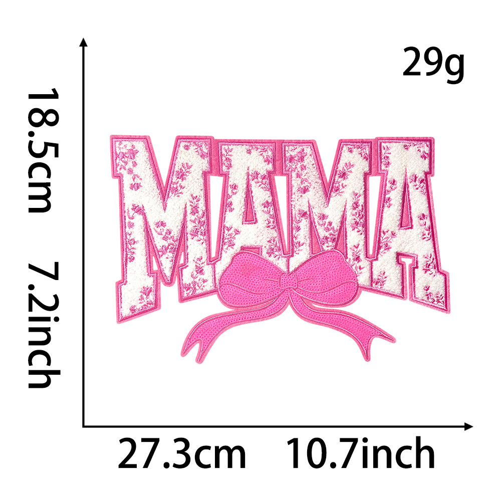 84g Weight Clothing Sticker Patches Classification 1 Piece, 1 Set Quantity Towel embroidery Material Valentine'S Day Festival Letter Pattern Simple Style Style 1 Piece 1 Set Simple Style Letter Towel Embroidery Clothing Sticker Patches 4