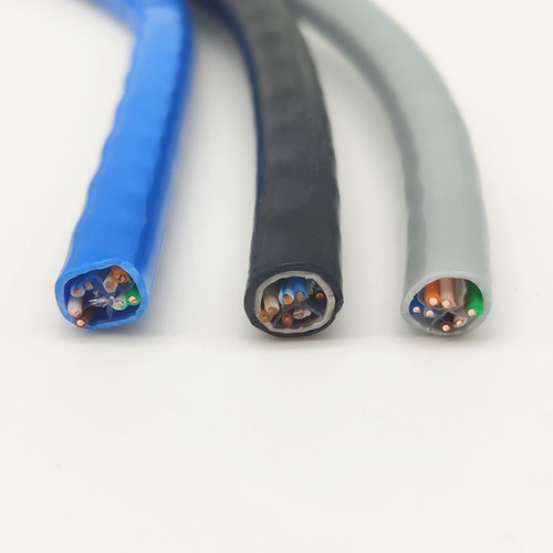 Category 6 Super Gigabit Pure Copper Core Unshielded Network Cable Gray Blue Outdoor Water Blocking Cat6 Engineering Broadband Twisted Pair Network Cable