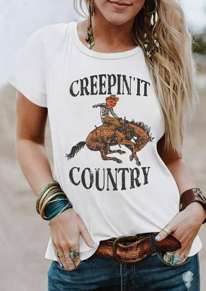 Women's T-shirt Short Sleeve T-Shirts Printing Streetwear Letter Cattle display picture 24