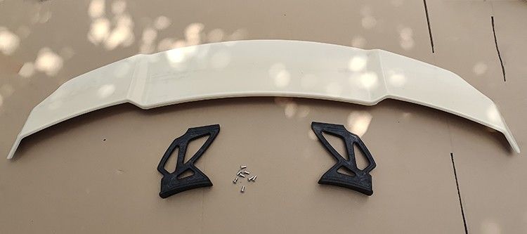 General car non-perforated rear wing modification parts two three-compartment high rear wing fixed wind wing GT racing wing trunk decoration