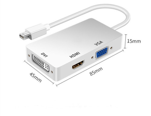 Mini DP Three-in-One Adapter MINIDP/HDMI VGA DVI Thunderbolt Laptop Mini DP Converter