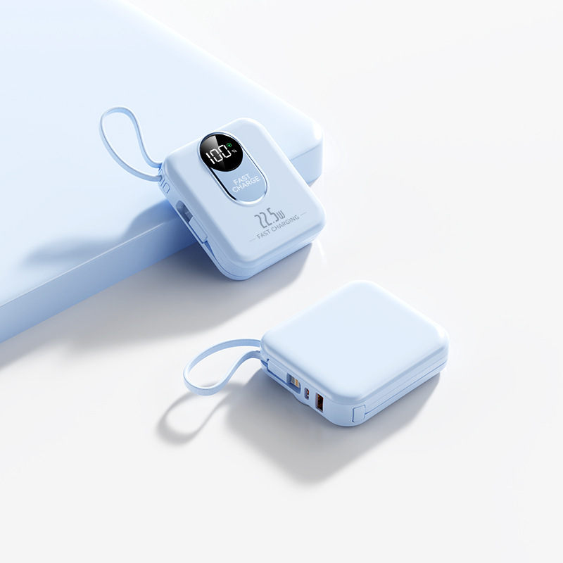 新しいミニ内蔵ケーブル 22.5 ワット超高速充電パワーバンク 20000 mAh モバイル電源ギフト印刷ロゴ|undefined