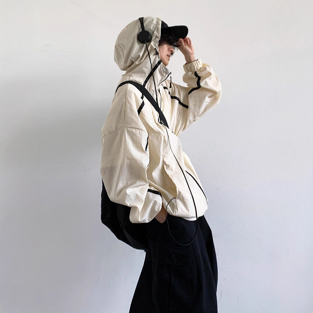 Sun Protection Jacket Men's Summer Japanese Fashion Brand Loose and Light Breathable Hooded Outdoor Fishing Sun Protection Jacket