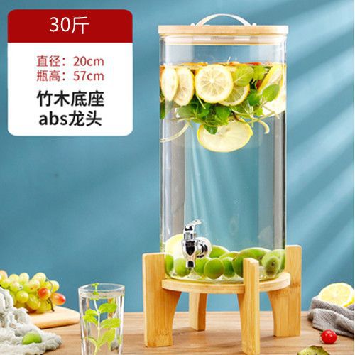 Hervidor frío de gran capacidad, hervidor de agua frío con grifo, hervidor de limón, jugo, bebida de cola, contenedor de barril, botella de vidrio de vino empapado