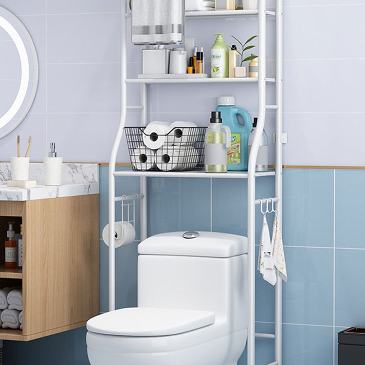 Stainless Steel Bathroom Multi-Functional Toilet Toilet Storage Rack Above the Toilet Multi-Layer Floor-Standing Washing Machine Storage Cabinet