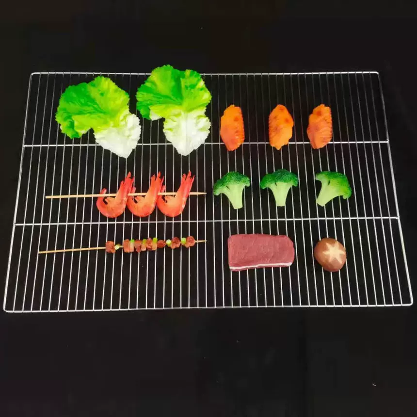 长方形烧烤网家用烤肉条形网架烧烤炉网片蛋糕冷却架铁丝烧烤网