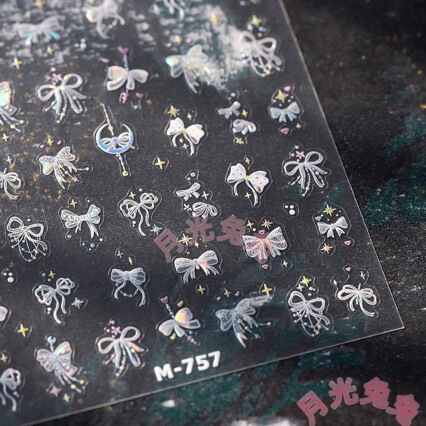 Pearsa 2025 Broken Glass Nail Art Sticker Jewelry Transparent New Sticker DIY Bow Nail Decoration Sticker Pearsa 2025 Broken Glass Nail Art Sticker Jewelry Transparent New Sticker DIY Bow Nail Decoration Sticker