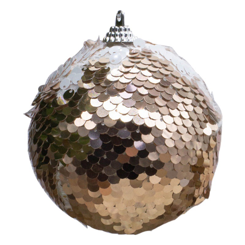 En stock Venta caliente lentejuelas espuma material Navidad bola Navidad árbol colgante 8cm 6 Pack Navidad decoración suministros