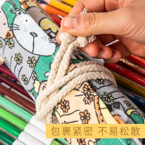 Pencil Case Handheld Art Storage Roll-Up, Capacious 24–72 Slots, Compact 38×20 cm