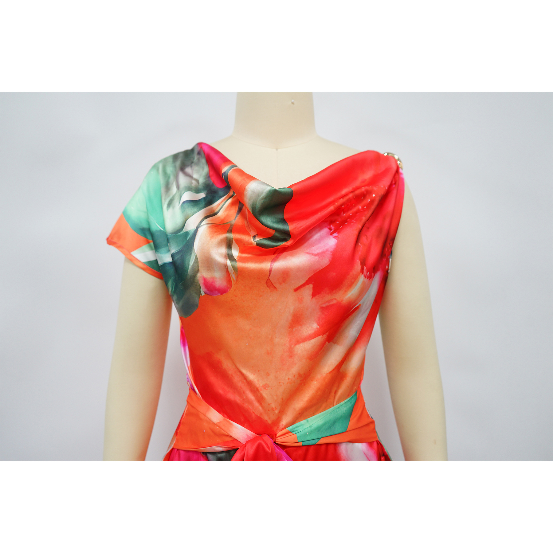 European And American Fashion Women's Backless Asymmetrical Printed Jumpsuit Sexy Casual Style Direct Sale From Factory_ecoleips.com