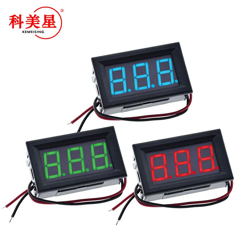 0,56-дюймовая 2-проводная головка вольтметра постоянного тока DC4.5V-30.0V Цифровой вольтметр цифровая трубка цифровой дисплей измерительная головка
