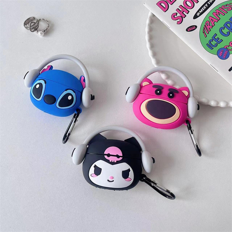 可愛卡通庫洛米蘋果無線藍牙AirPods pro1/2/3代耳機保護套適用於
