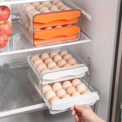 二重卵収納ボックスは大容量の専用冷蔵庫を重ねることができます。