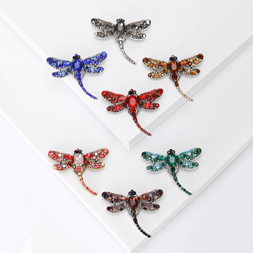 European and American style creative design insect brooch fashionable dragonfly brooch brooch brooch simple temperament clothing accessories
