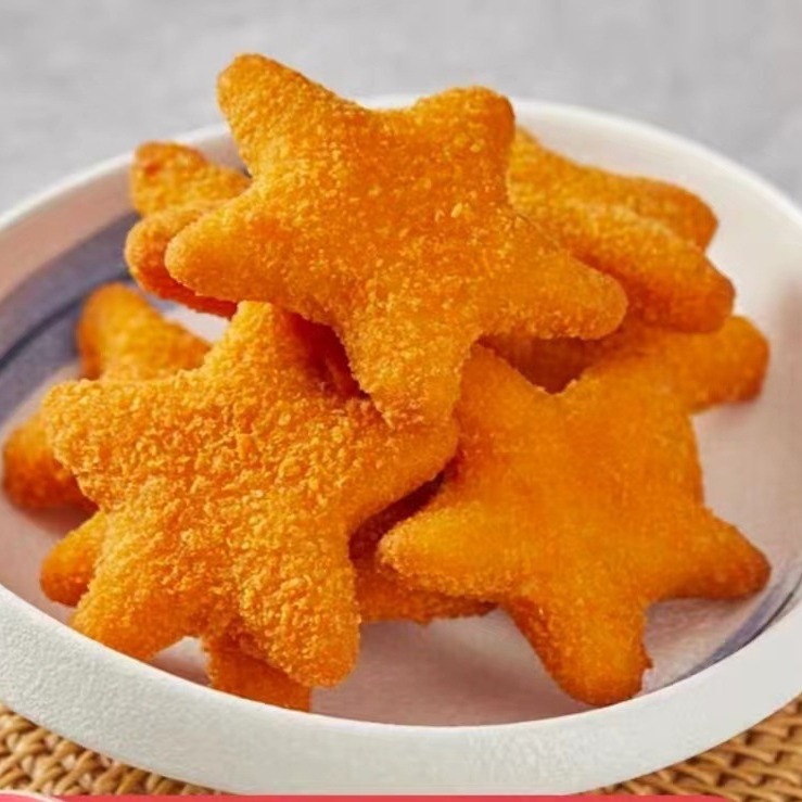Summer star five-star chicken nuggets chicken strips fish chunks chicken rice crispy chicken with bones onions rings chicken legs fried semi-finished products