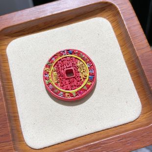 Mountain Ghost Money Pendant Pendant Cinnabar Painted Raw Ore High Content Red Sand Painted Mountain Ghost Money Pendant