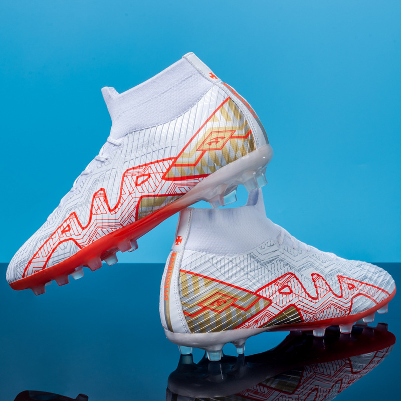 Scarpe da calcio in pelle per commercio estero transfrontaliero da uomo S High Top AG Spikes Formazione per studenti giovanili_voghion.com