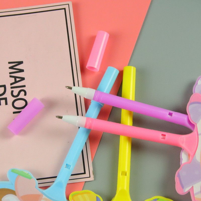 Dibujos animados bebé ventilador pluma pequeña papelería fresca estudiante bolígrafo kindergarten niños Premio regalo al por mayor